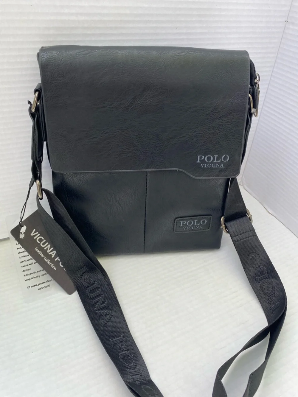 POLO VICUNA LETHER Messenger Bag for Men - Classic Crossbody